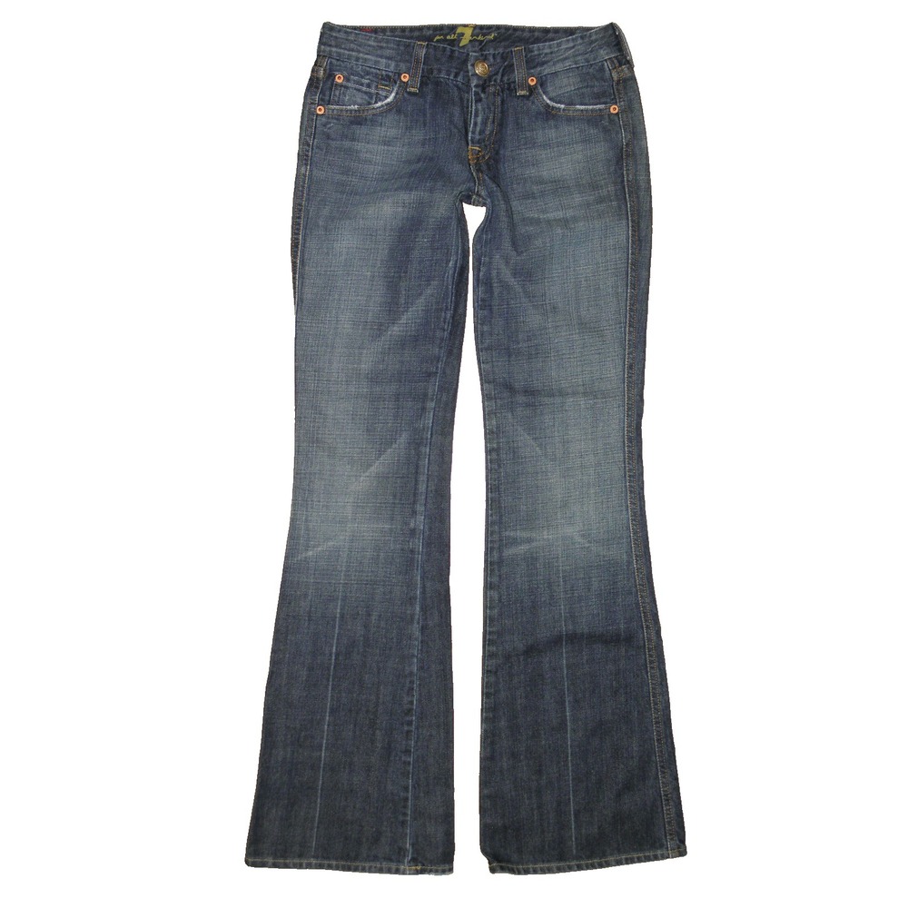 7 FOR ALL MANKIND Jeans Women's 26 Blue A Pocket Flare VTG Retro Y2K Streetwear